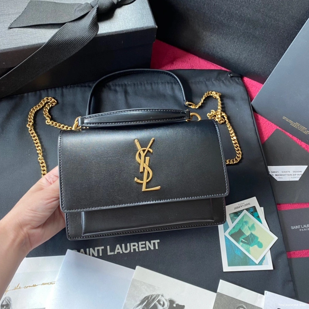 Tony Luxuries CROCODILE-EMBOSSED LEATHER IN YSL SUNSET SHINY 0820